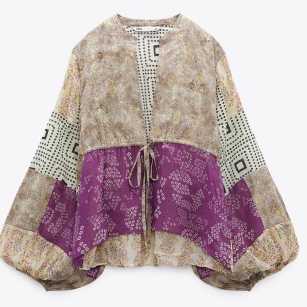 ISO - Zara Patchwork blouse - USED OR NEW, any size!